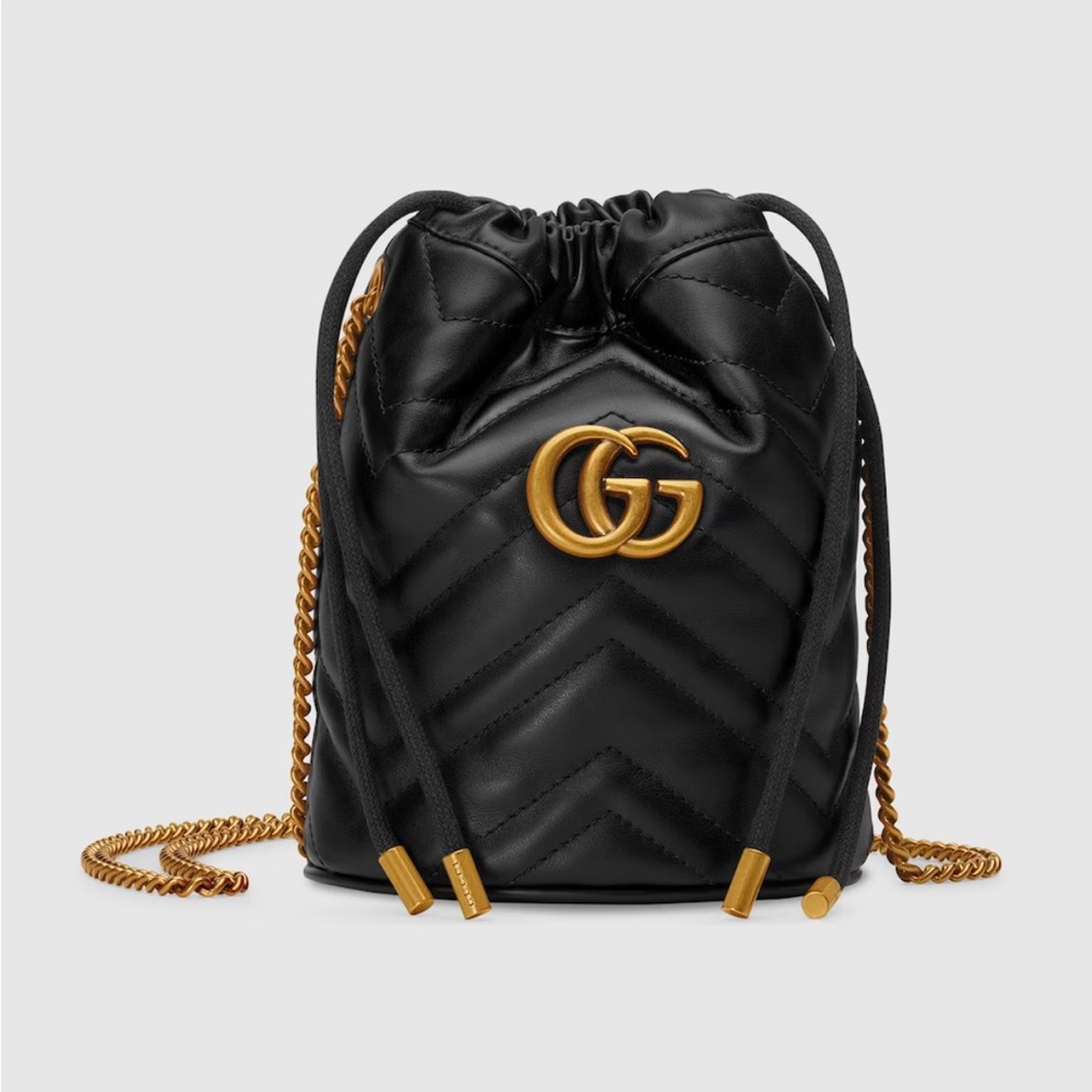 AUTHENTIC Gucci Marmont Mini Bucket Bag